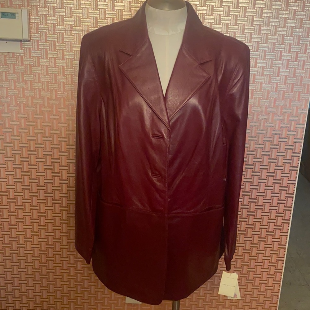 Lord and Taylor Women Leather Jacket - Picture 2 of 13
